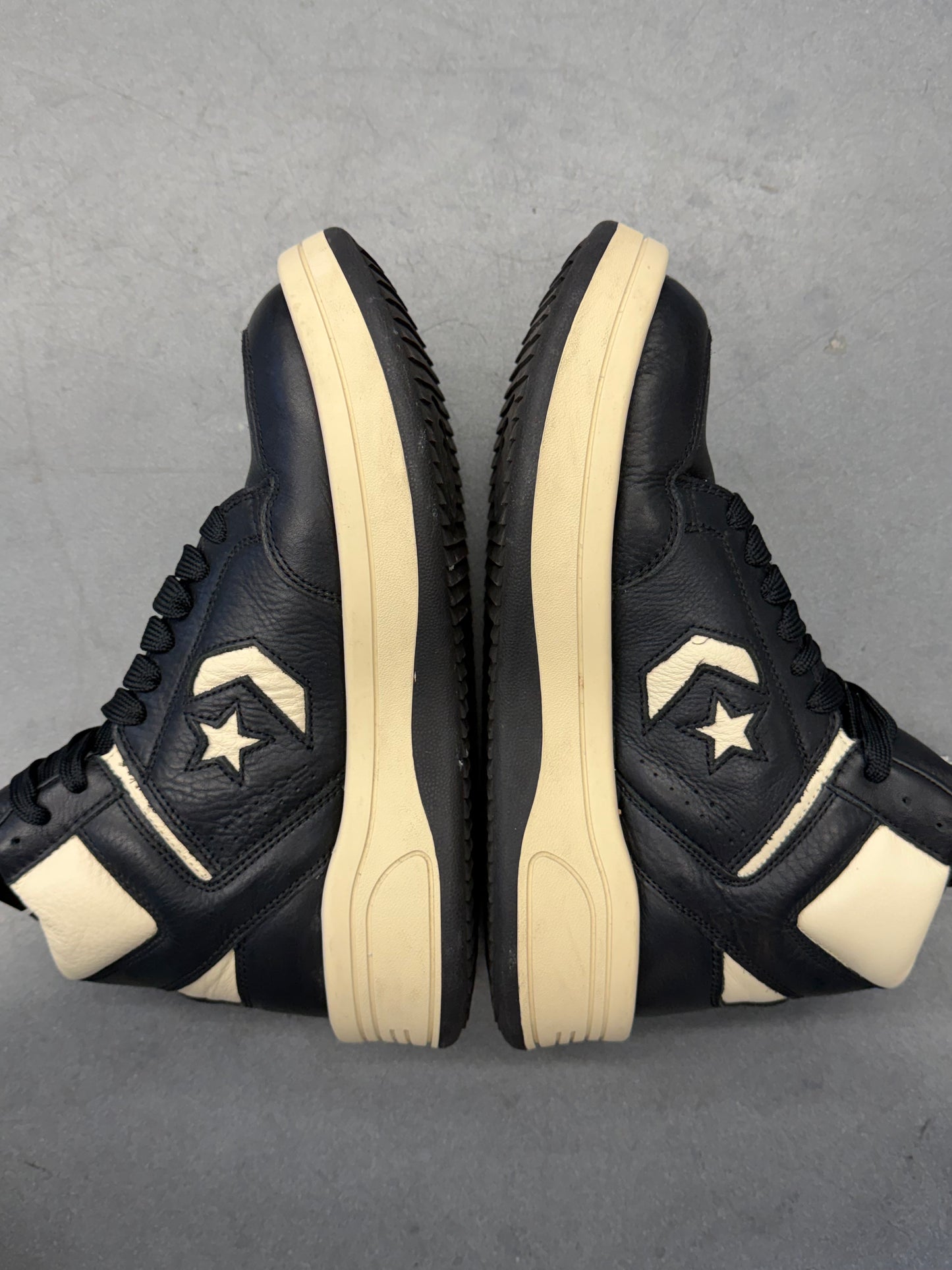 SIZE 9.5 CONVERSE RICK OWENS TURBOPWN - BLACK (PRE-OWNED WITH BOX)