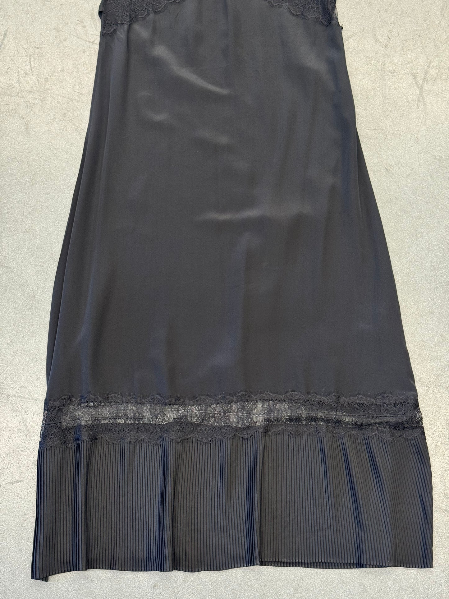 SLEEPING WITH JACQUES BLACK SILK SLEEPWEAR DRESS