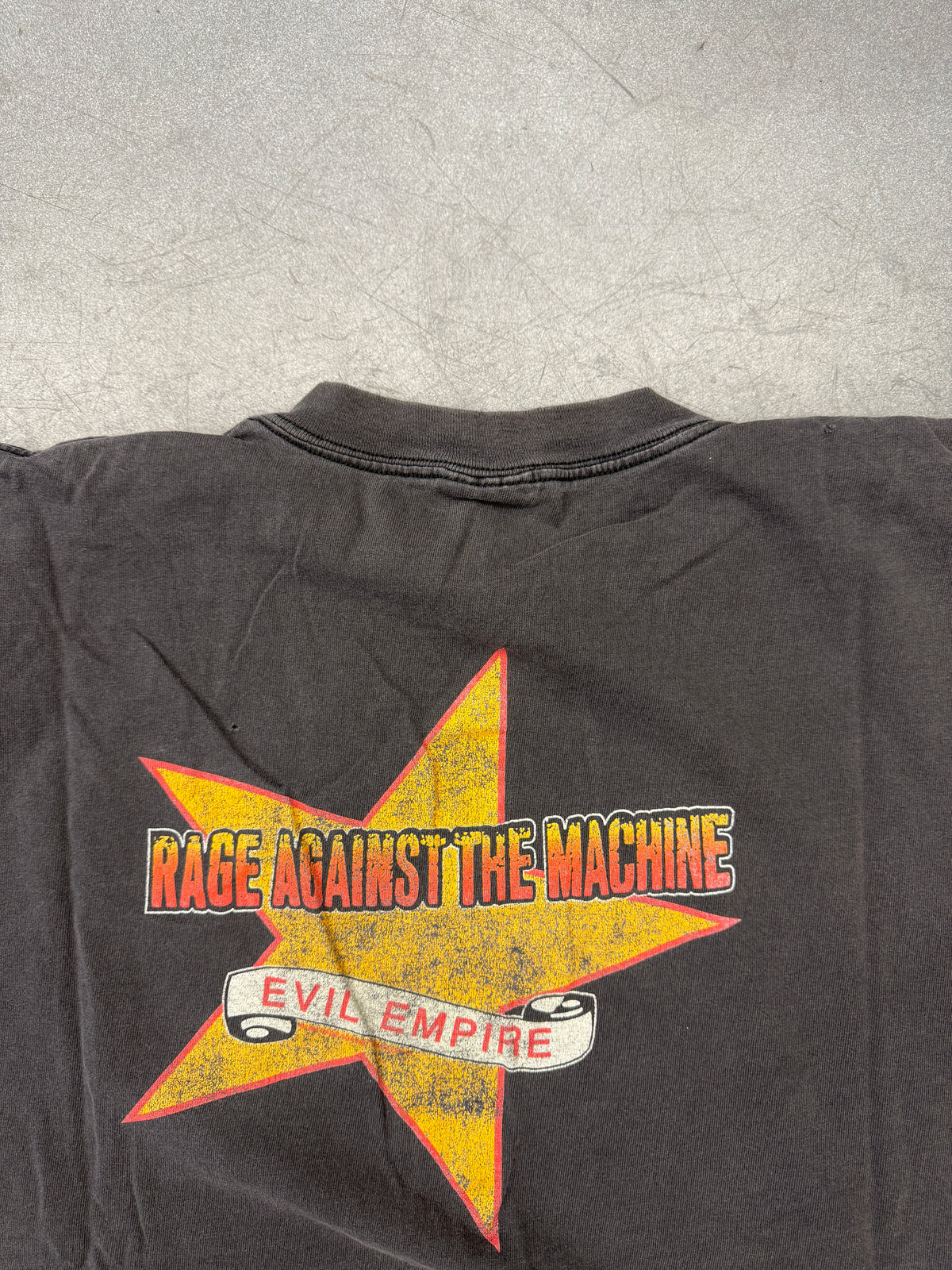1996 RAGE AGAINST THE MACHINE EVIL EMPIRE CUT-OFF TEE (GIANT TAG)