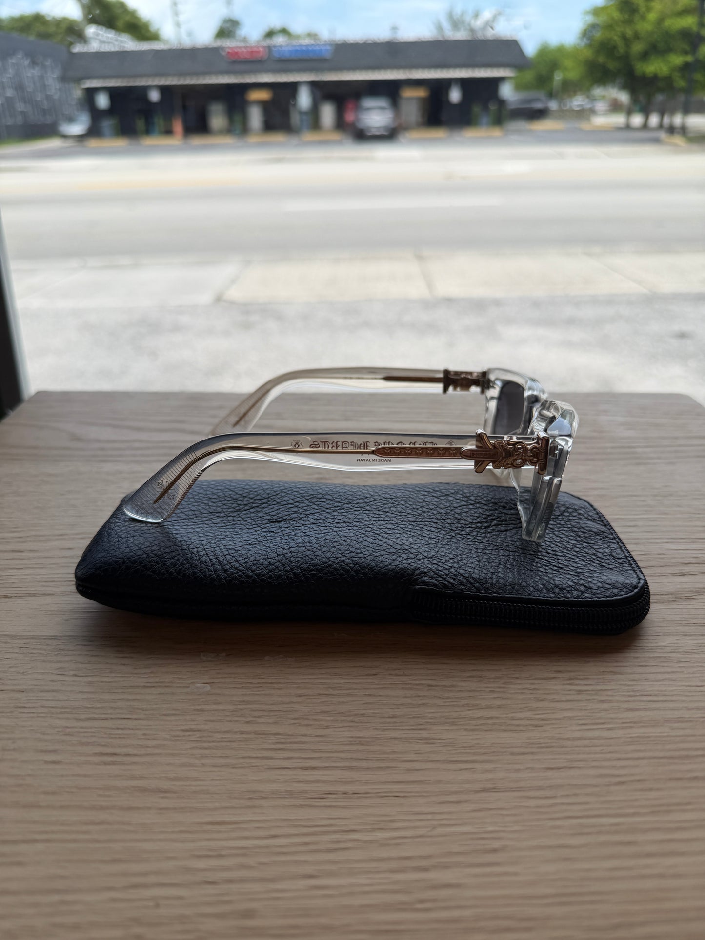 CHROME HEARTS VAGILLIONAIRE II SUNGLASSES - CLEAR/GOLD