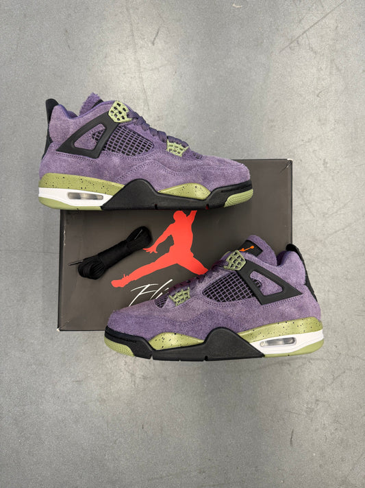 2022 SIZE 7.5 WOMEN'S JORDAN 4 RETRO CANYON PURPLE (NEW WITH BOX AND LACES)