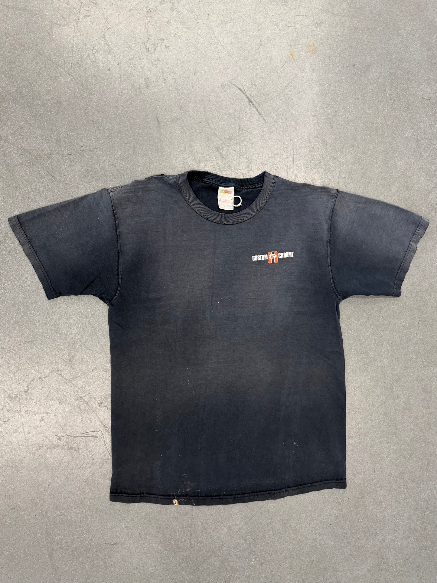 90S CUSTOM CHROME  "LIVE THE LEGEND" SKULL TEE (FOTL TAG)