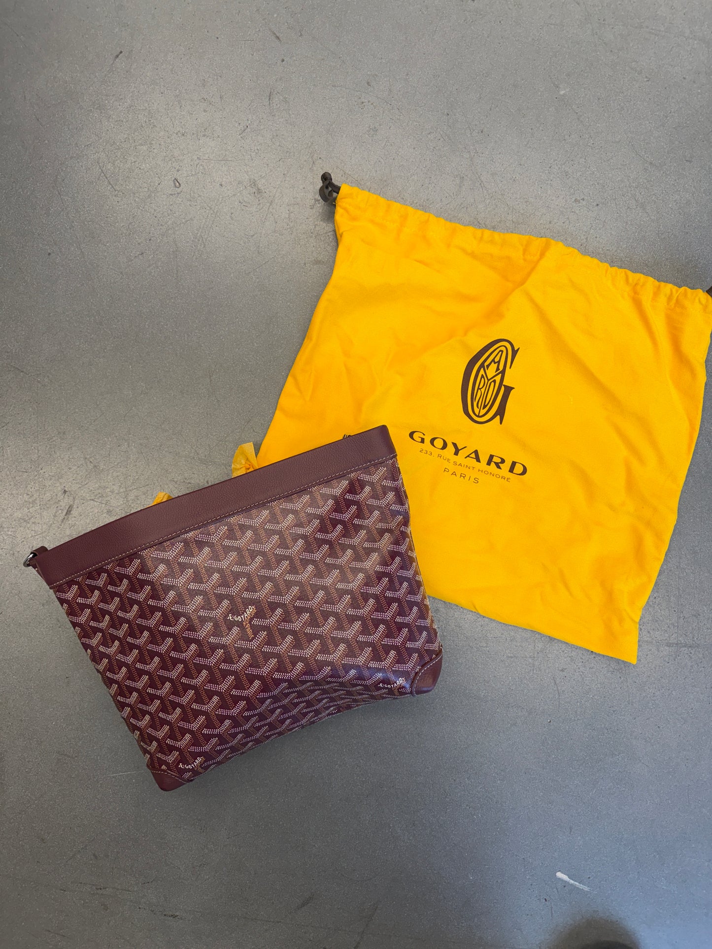 GOYARD CONTI POUCH - BURGUNDY
