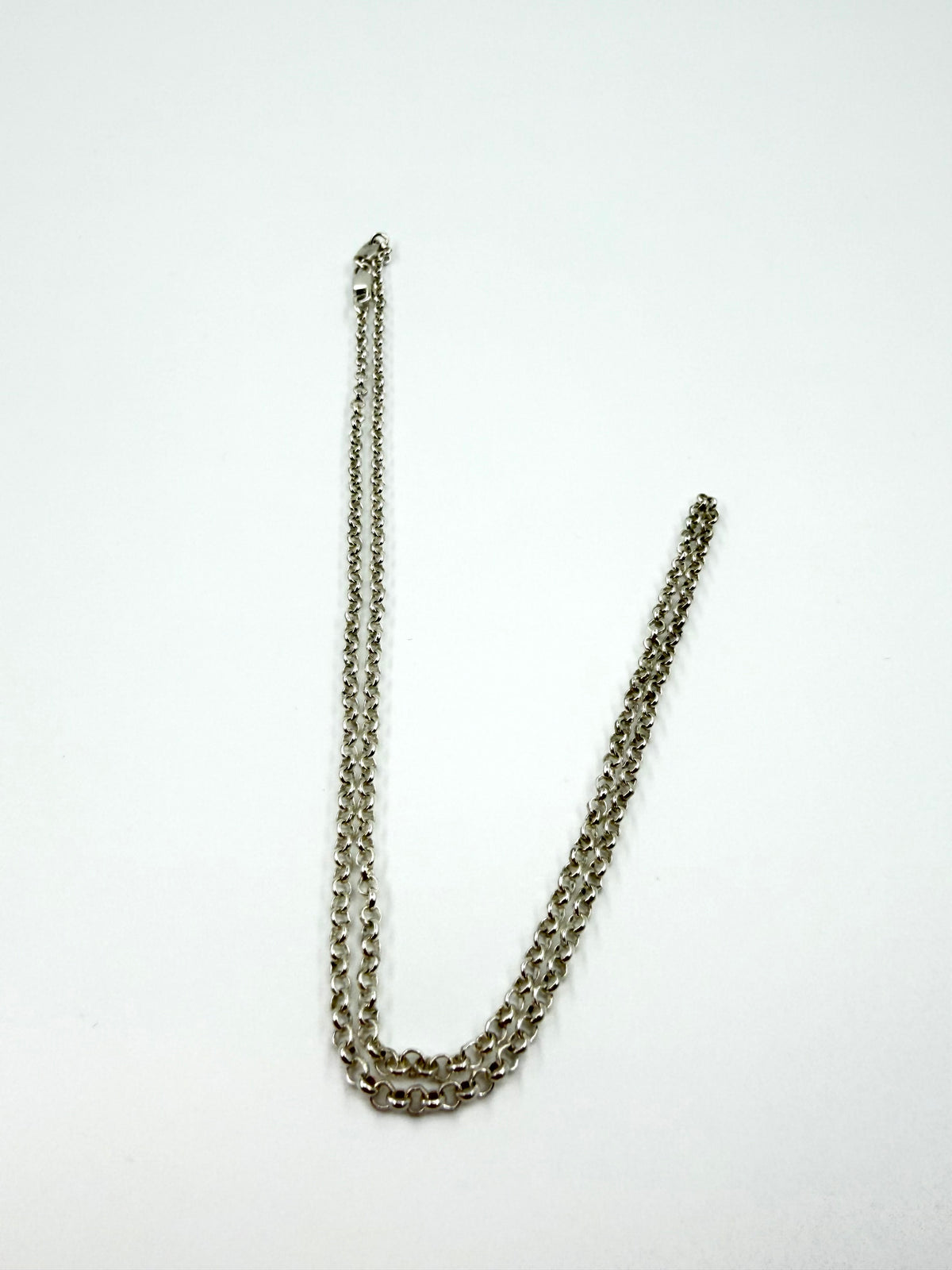 CHROME HEARTS SILVER ROLL CHAIN NECKLACE - 18”