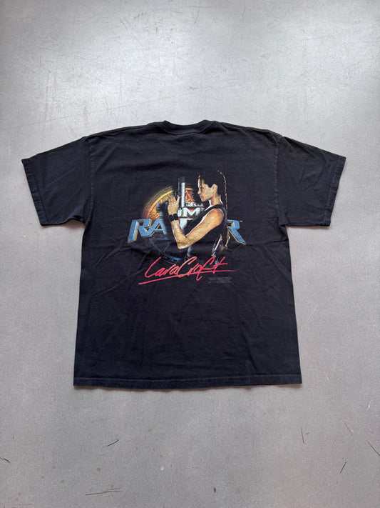 2001 LARA CROFT TOMB RAIDER MOVIE PROMO MULLET TEE (M&O TAG)