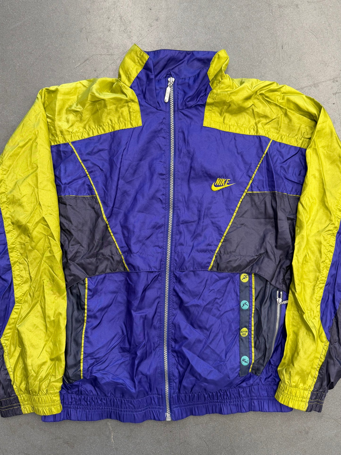 90S NIKE THERE IS NO FINISH LINE COLORBLOCK ZIP-UP WINDBREAKER