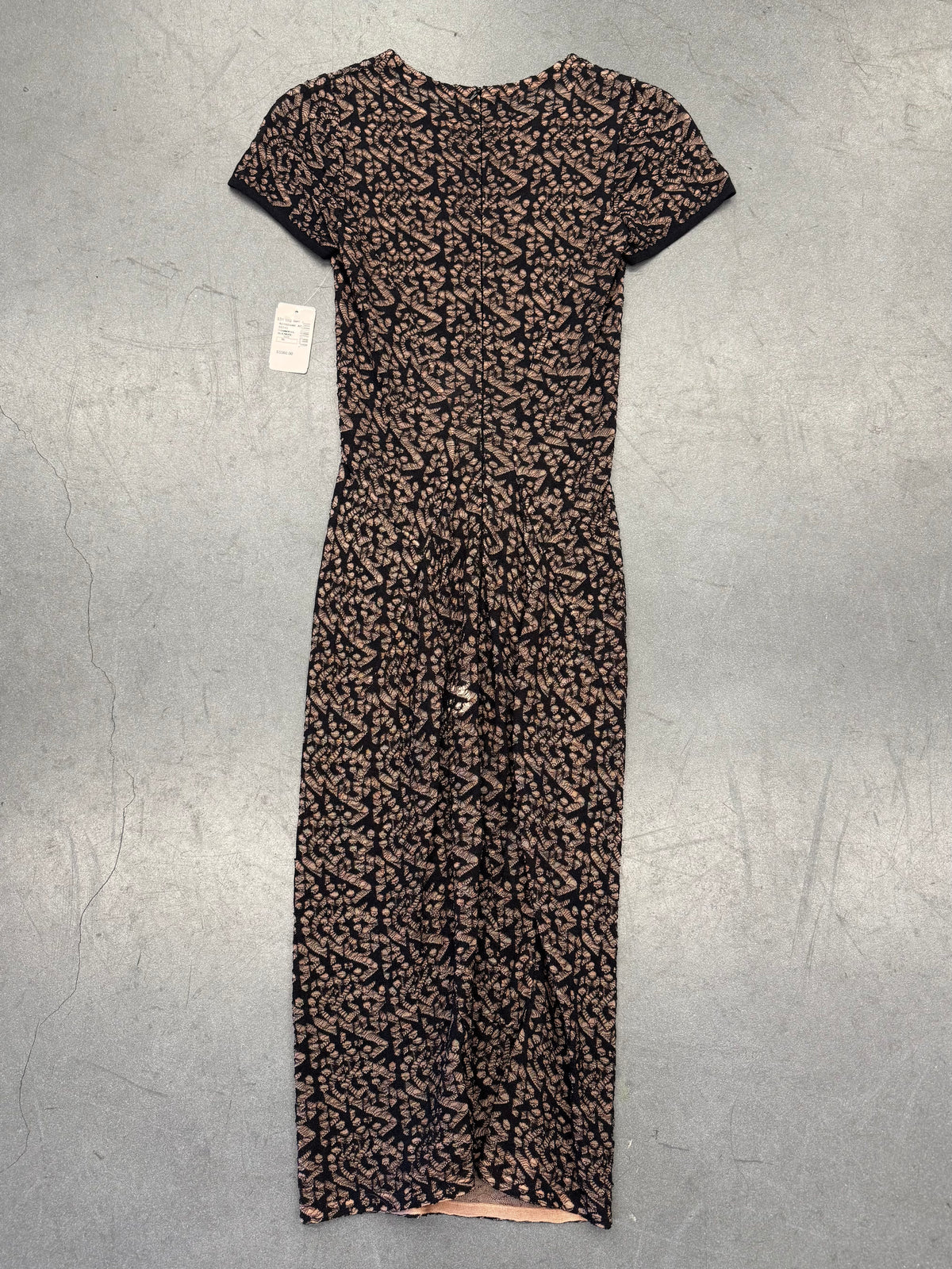 SS11 ALAIA BLACK FITTED LONG LACE DRESS