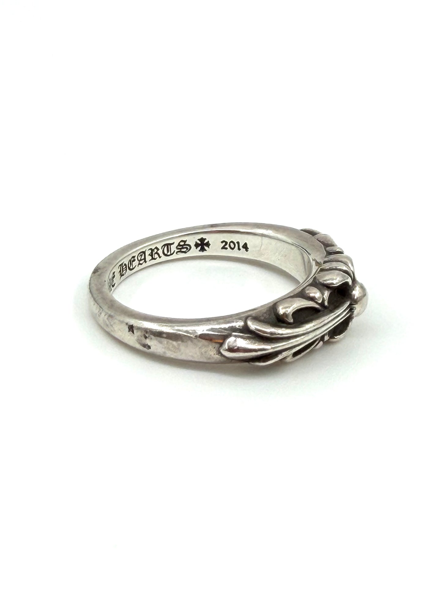 CHROME HEARTS BABY CLASSIC FLORAL SILVER RING