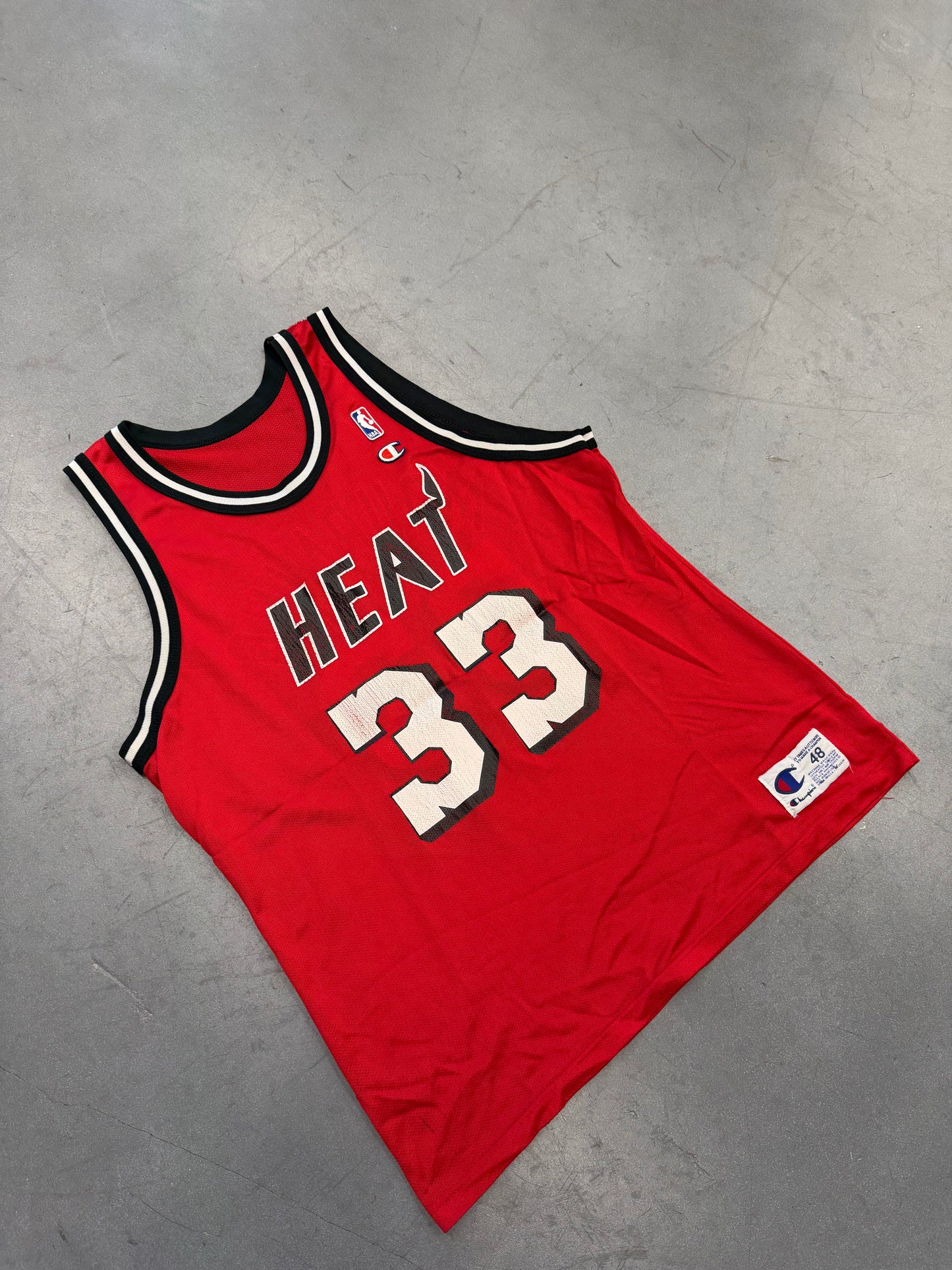 90S MIAMI HEAT NBA ALONZO MOURNING CHAMPION BASKETBALL JERSEY