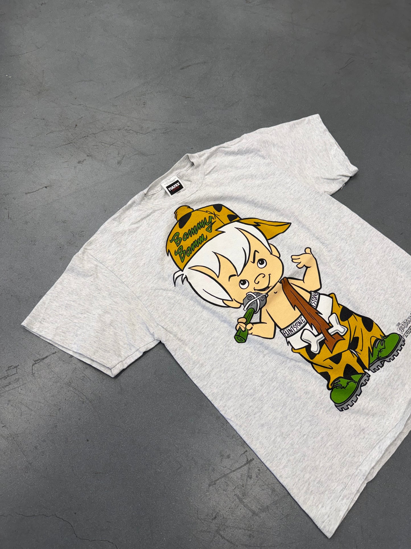 1993 THE FLINTSTONES BAM BAM  DOUBLE SIDED TEE (TULTEX TAG)