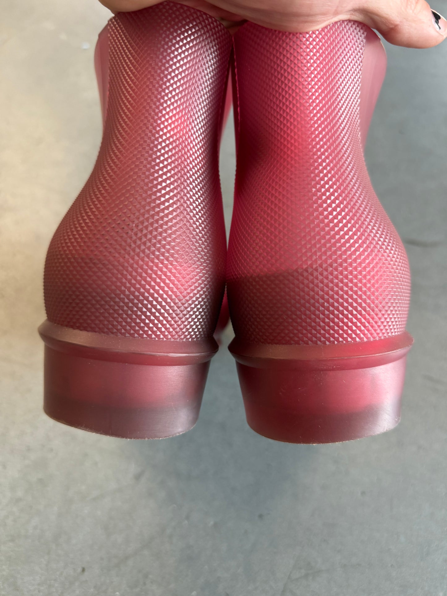 LOEWE SIZE 43 MEN'S MOLDED TRANSPARENT RUBBER BOOT