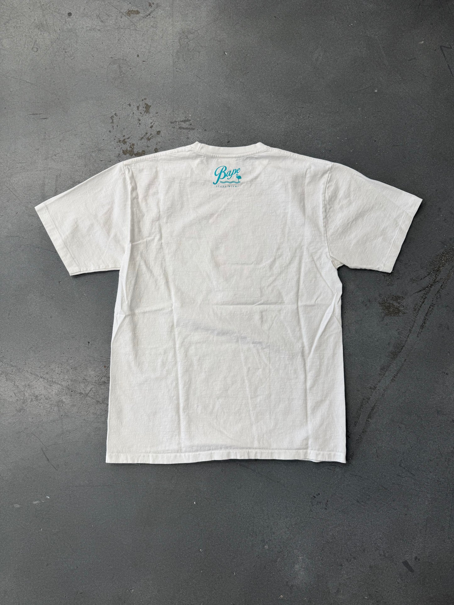 BAPE STORE MIAMI COLLEGE TEE - WHITE