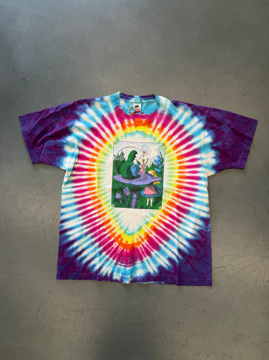 90'S ALICE IN WONDERLAND TIE-DYE TEE (FOTL TAG)