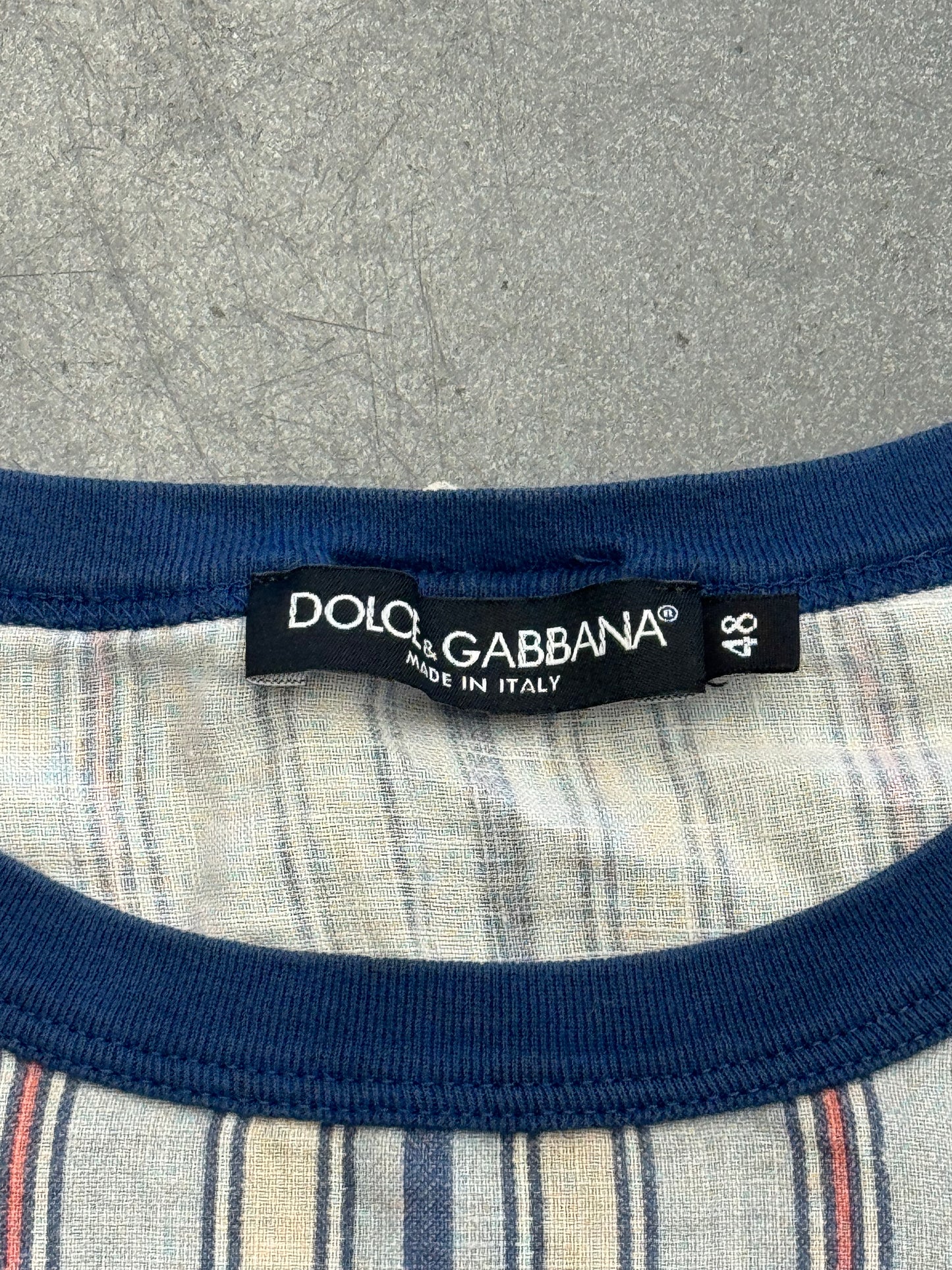 DOLCE & GABBANA PIN-UP STRIPED LINEN SHIRT