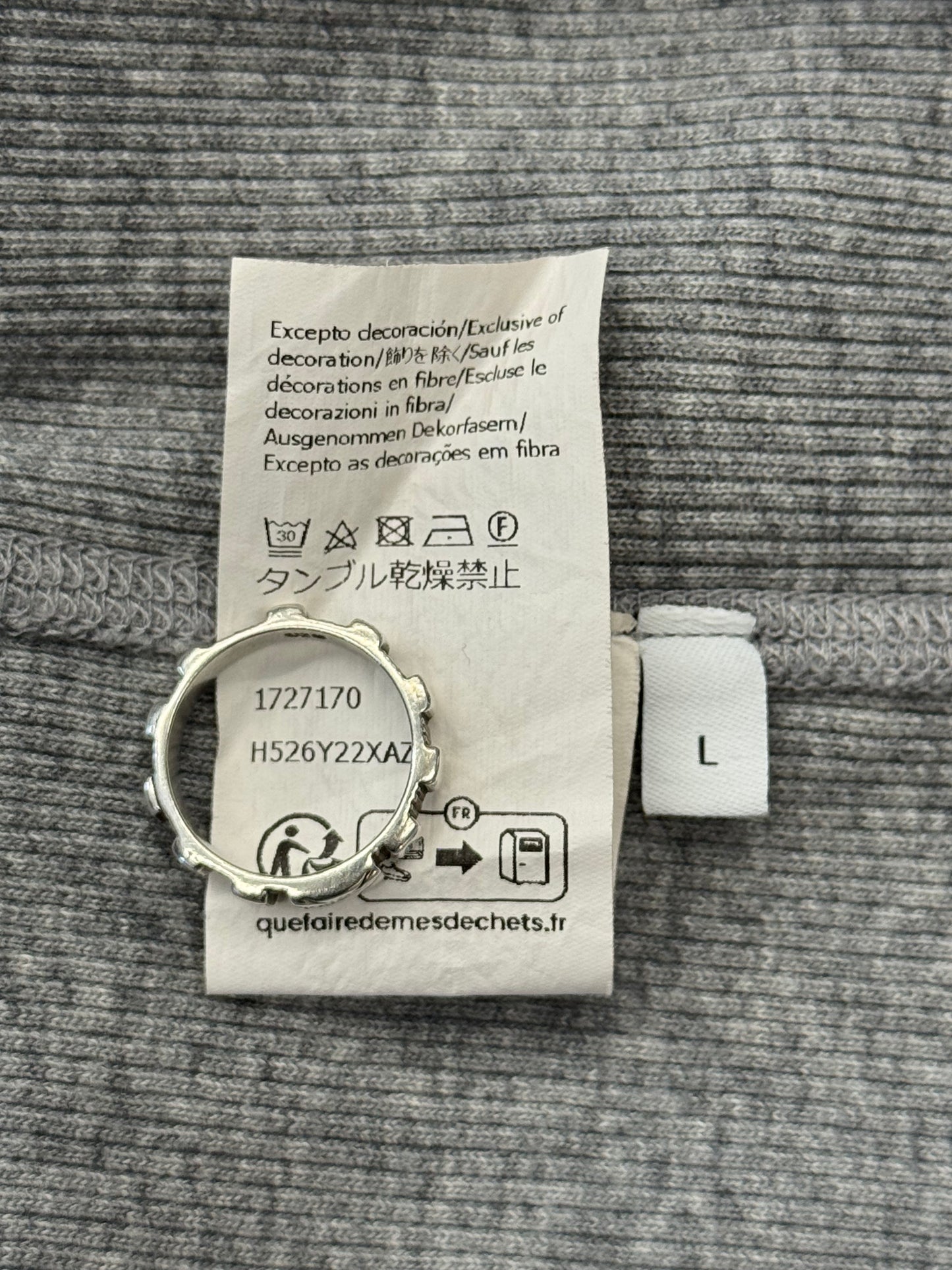 LOEWE OVERSIZED FIT LS RIBBED SHIRT - GREY