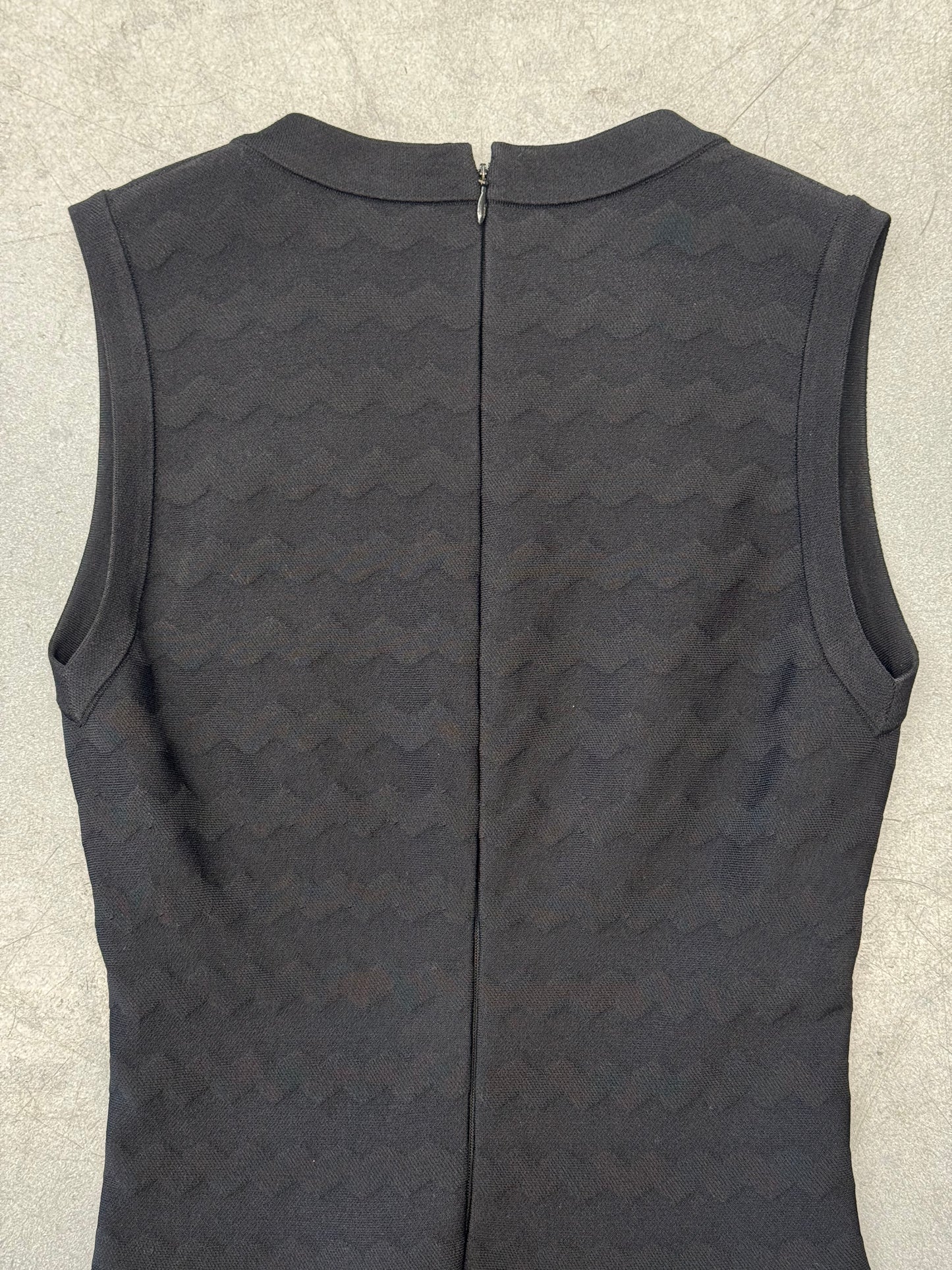 VINTAGE ALAIA V-COLLAR VISCOSE DRESS