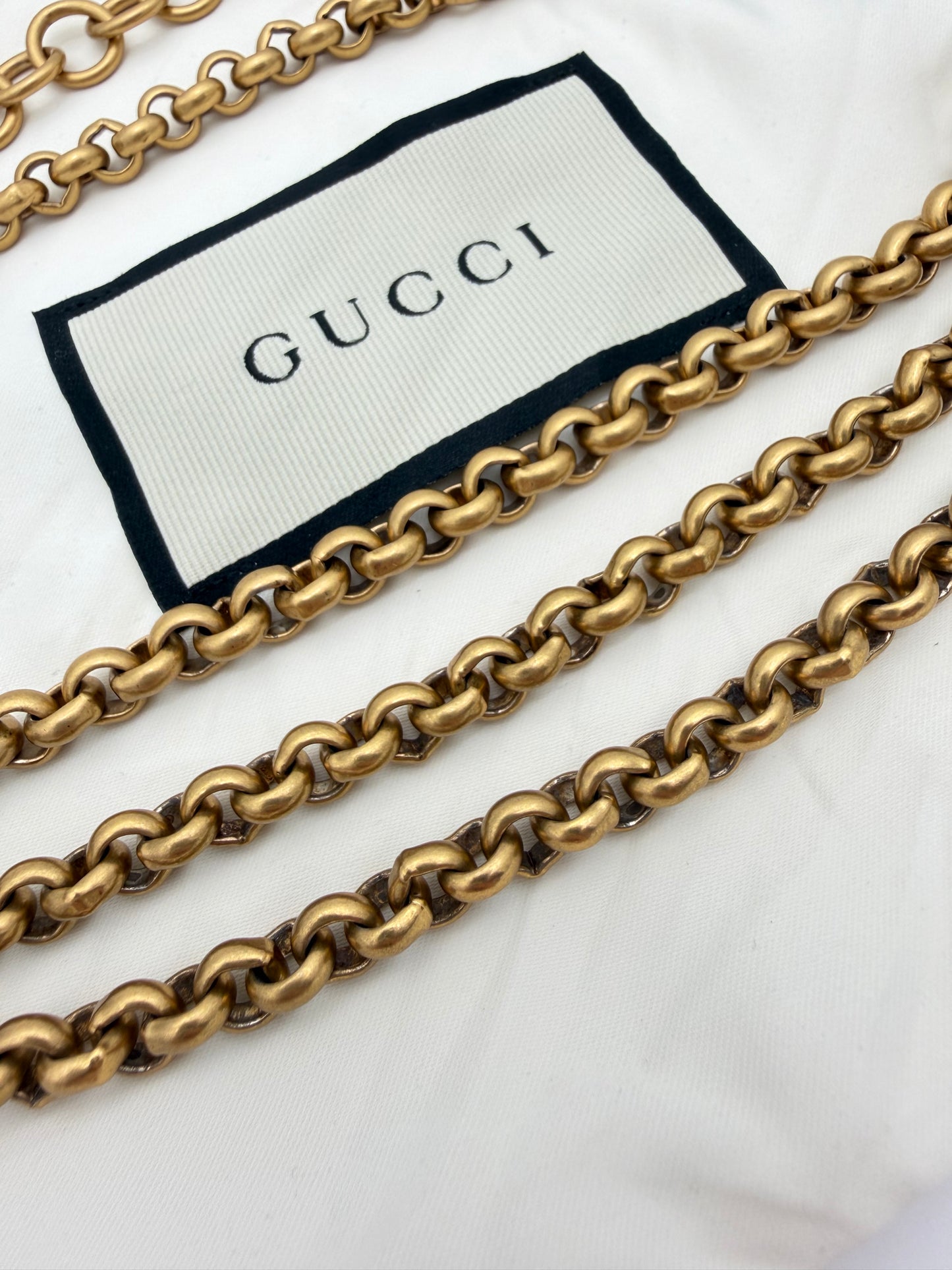 GUCCI BOW CHAIN BELT - GOLD (NEW WITH DUSTBAG) (TANIA)