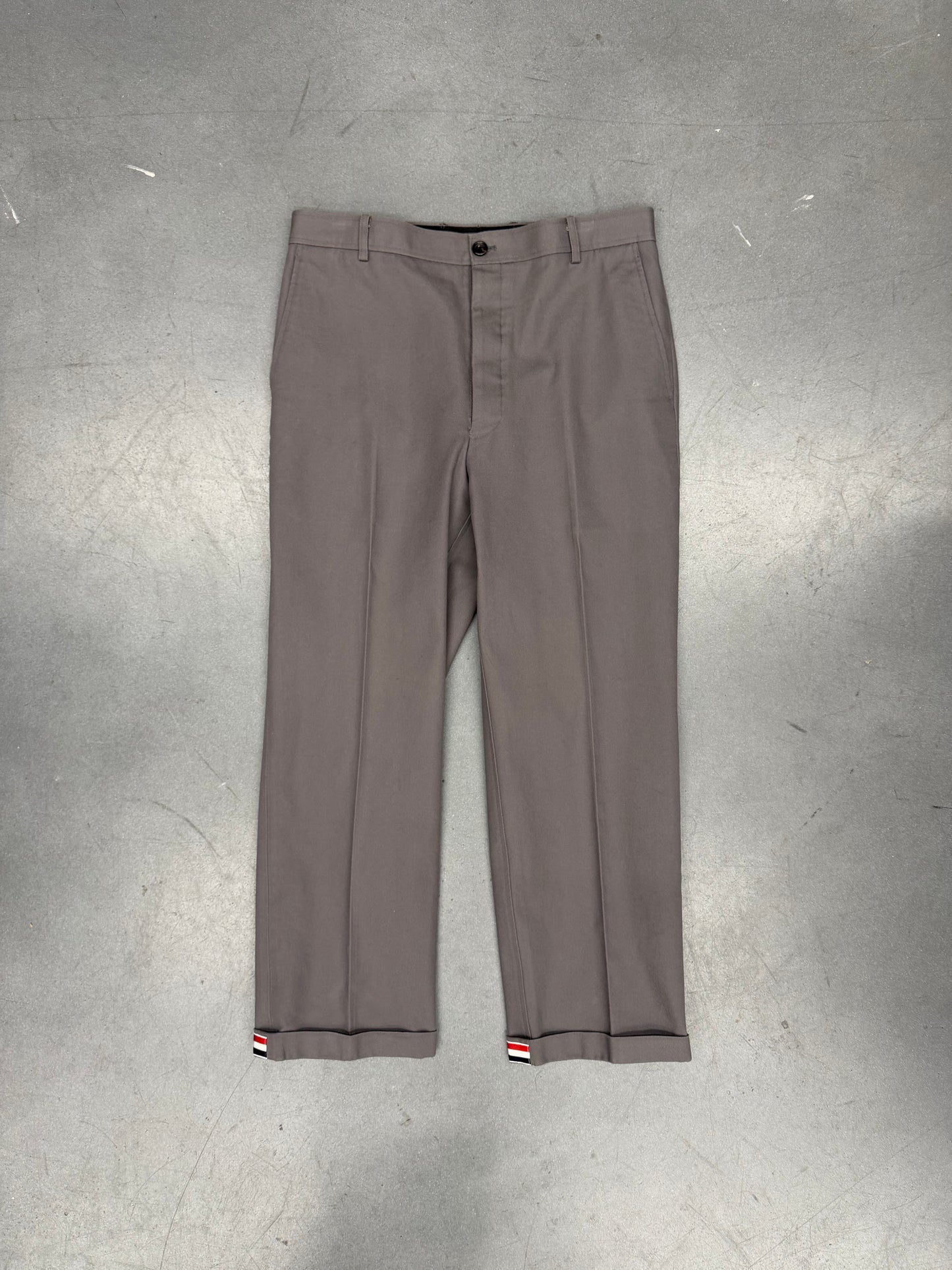 THOM BROWNE NEW YORK TAPERED PANTS SIZE 2 - GREY