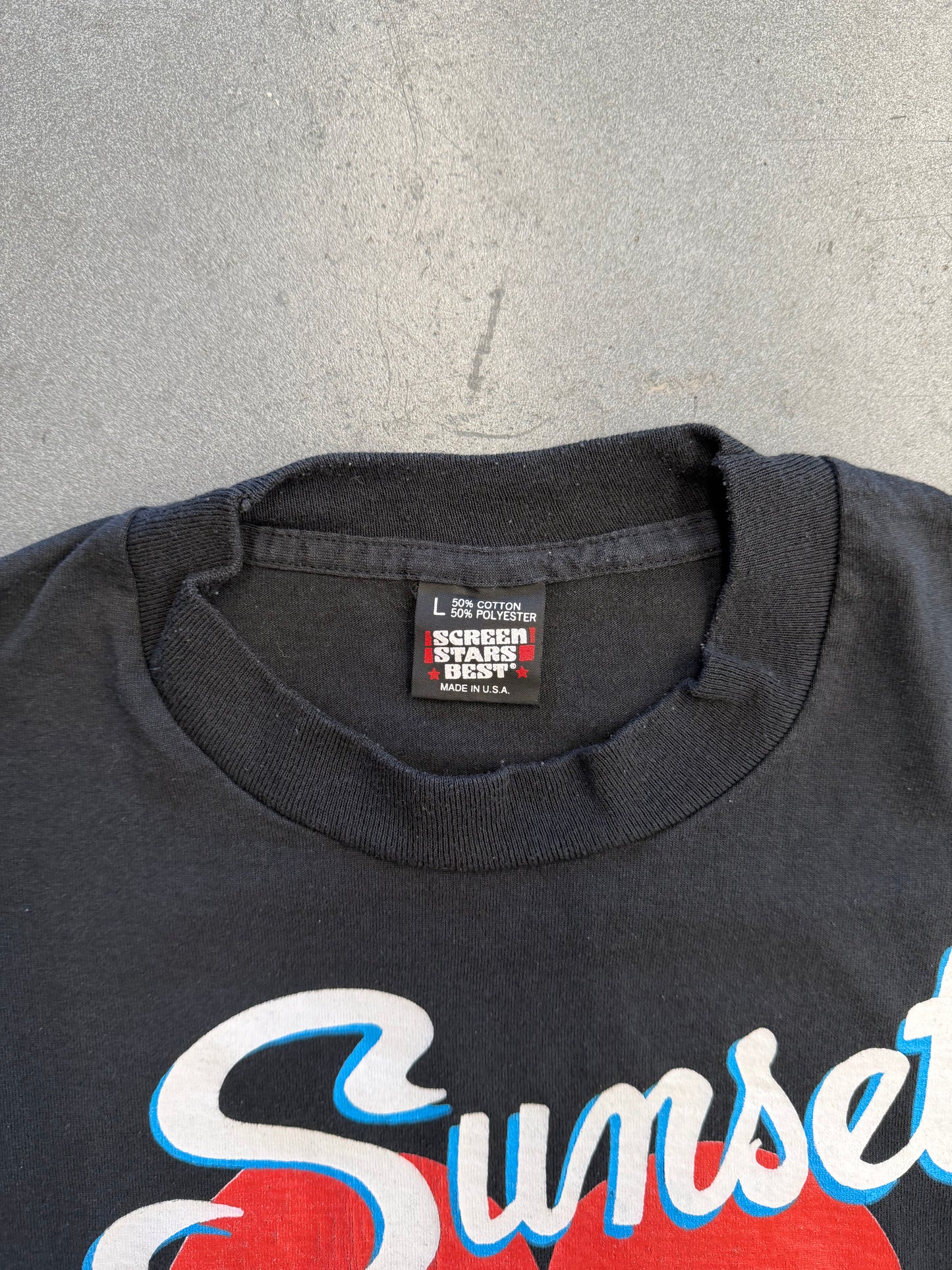 90'S SUNSET STRIP TATTOO SHOP HOLLYWOOD CA TEE (SCREEN STARS BEST TAG)