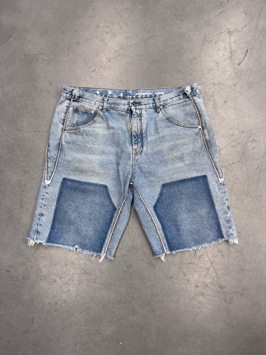 2020 OFF-WHITE "PERSONAL" CARPENTER DENIM SHORTS (SIZE 38)