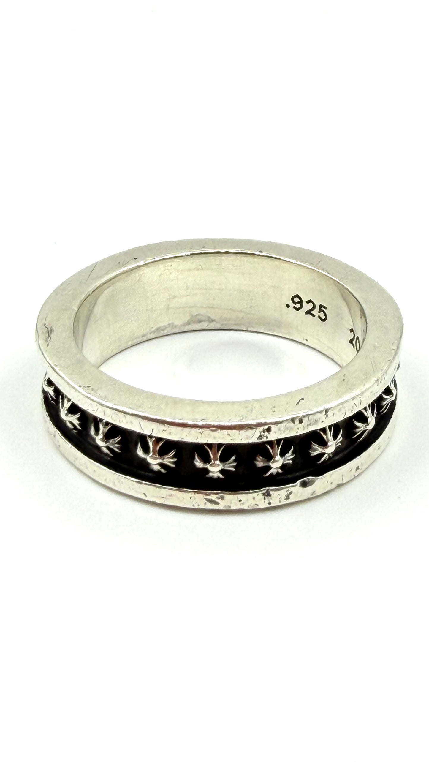 CHROME HEARTS BEARING MINI PLUS SILVER RING (14.5 GRAMS) (PRE-OWNED)