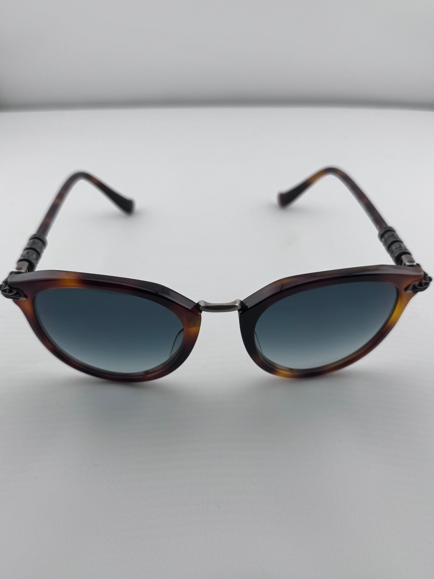 CHROME HEARTS 'CUNNING STUNT' TORTOISE SUNGLASSES (PRE-OWNED WITH CASE)