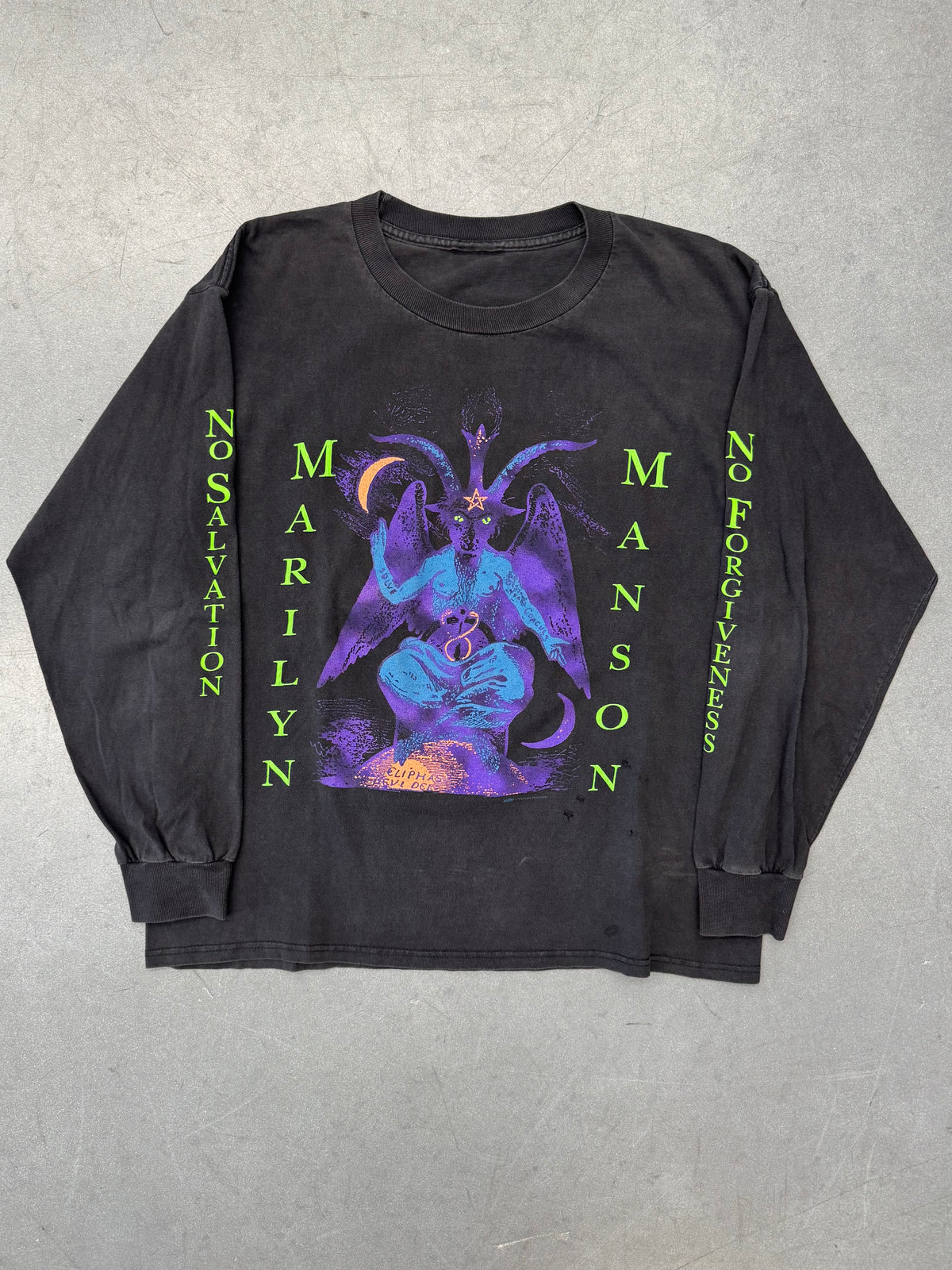 1995 MARILYN MANSON WHEN I'M GOD EVERYONE DIES LONG SLEEVE TEE (PULLED TAG)