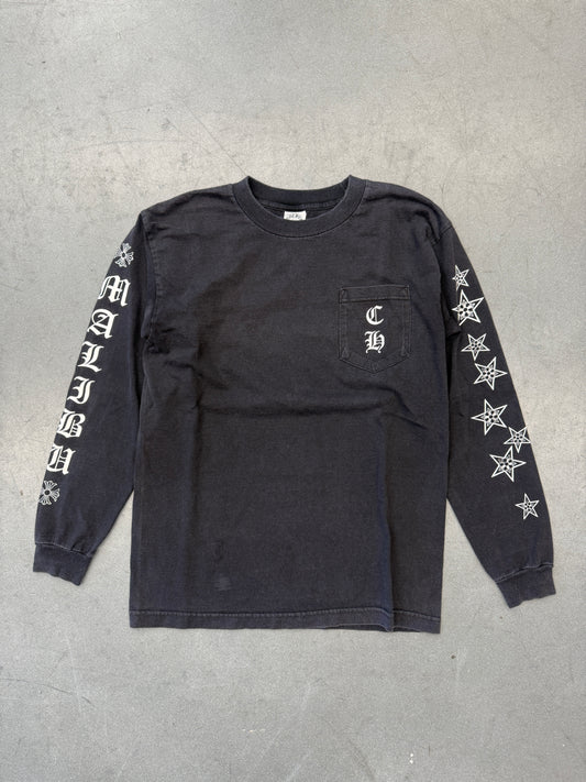 VINTAGE CHROME HEARTS MALIBU STAR POCKET LONG SLEEVE TEE (WHITE TAG)