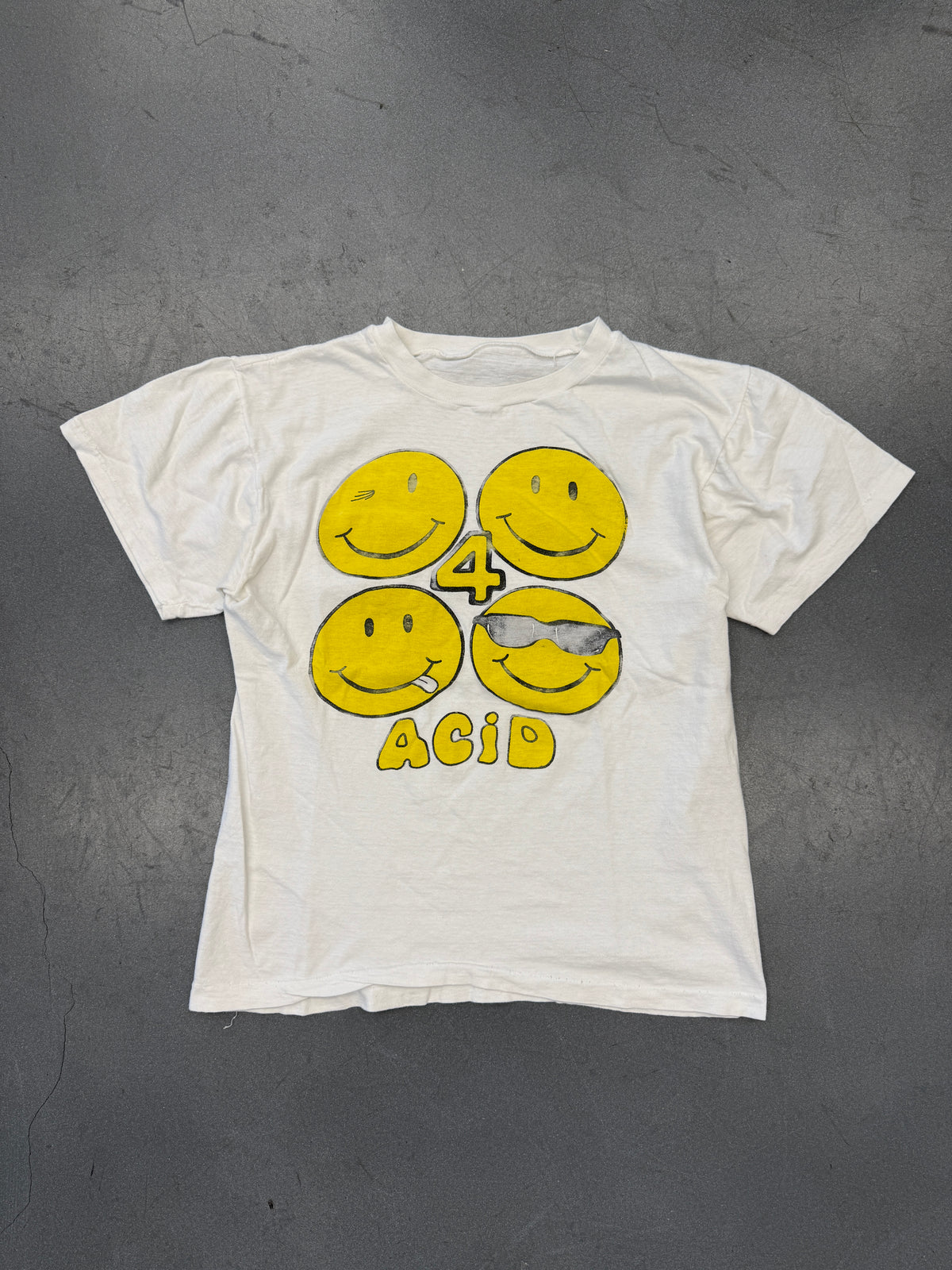 80'S SMILEY FACE 4 ACID TEE (PULLED TAG)