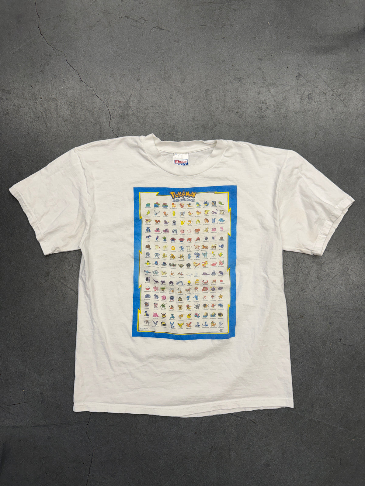 90S BOOTLEG POKEMON 151 KANTO POKEDEX TEE (HANES BEEFY TAG)