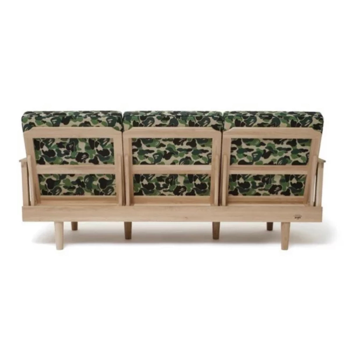 BAPE X FABRICK X KARIMOKU ABC CAMO THREE SEAT SOFA