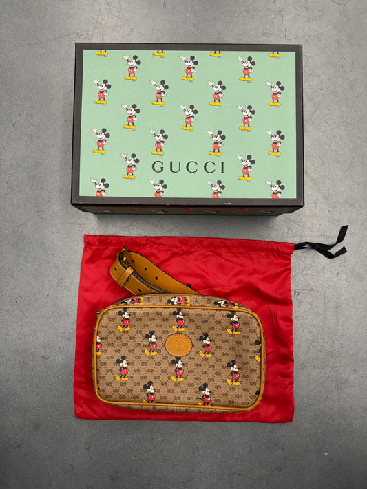 GUCCI DISNEY MICKEY GG SUPREME BELT BAG BEIGE