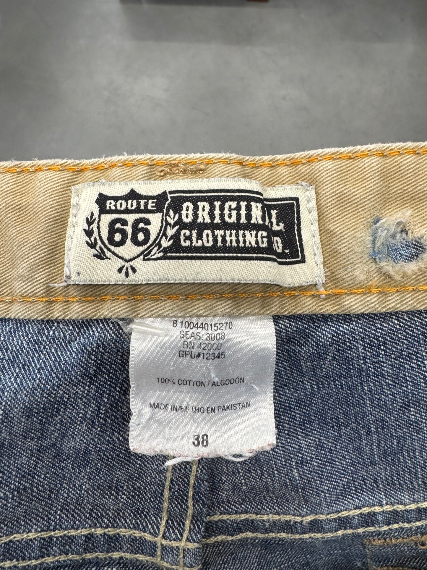 ROUTE 66 ORIGINAL CLOTHING PAINTER JEAN SHORTS