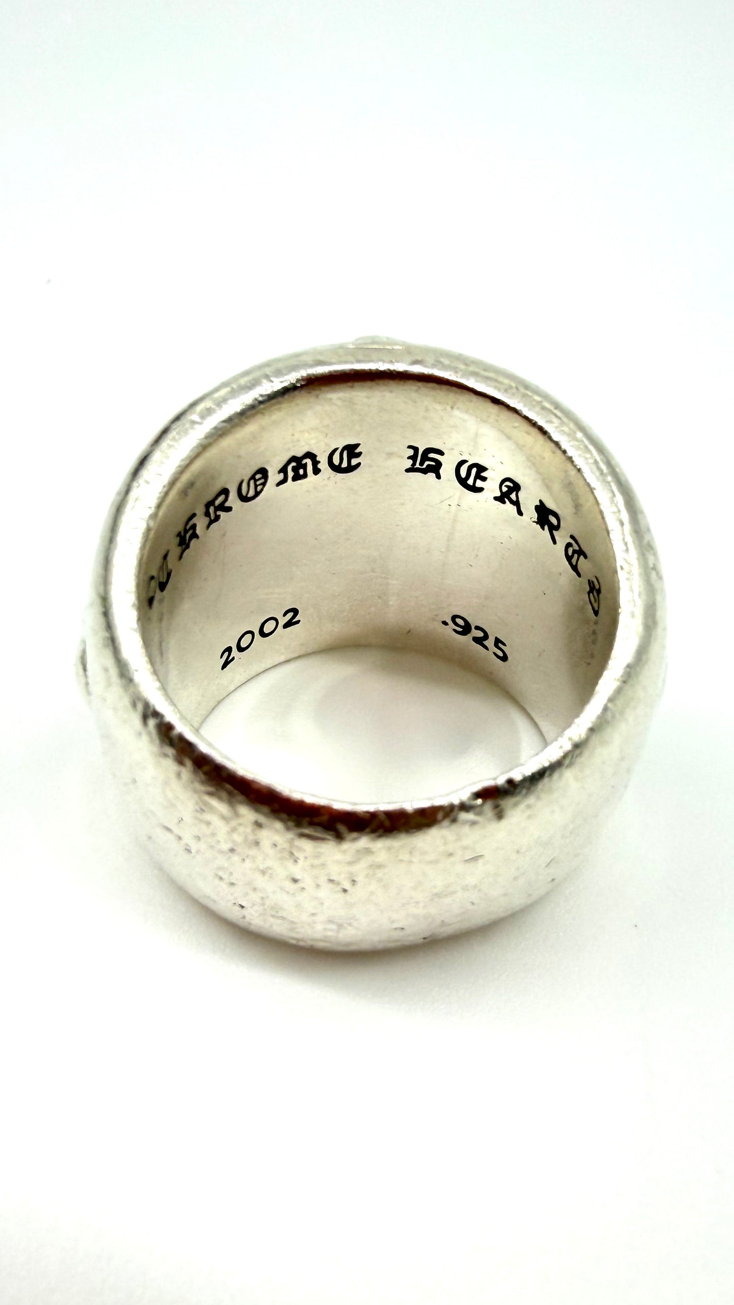 CHROME HEARTS CLASSIC OVAL CROSS SILVER RING SIZE 8