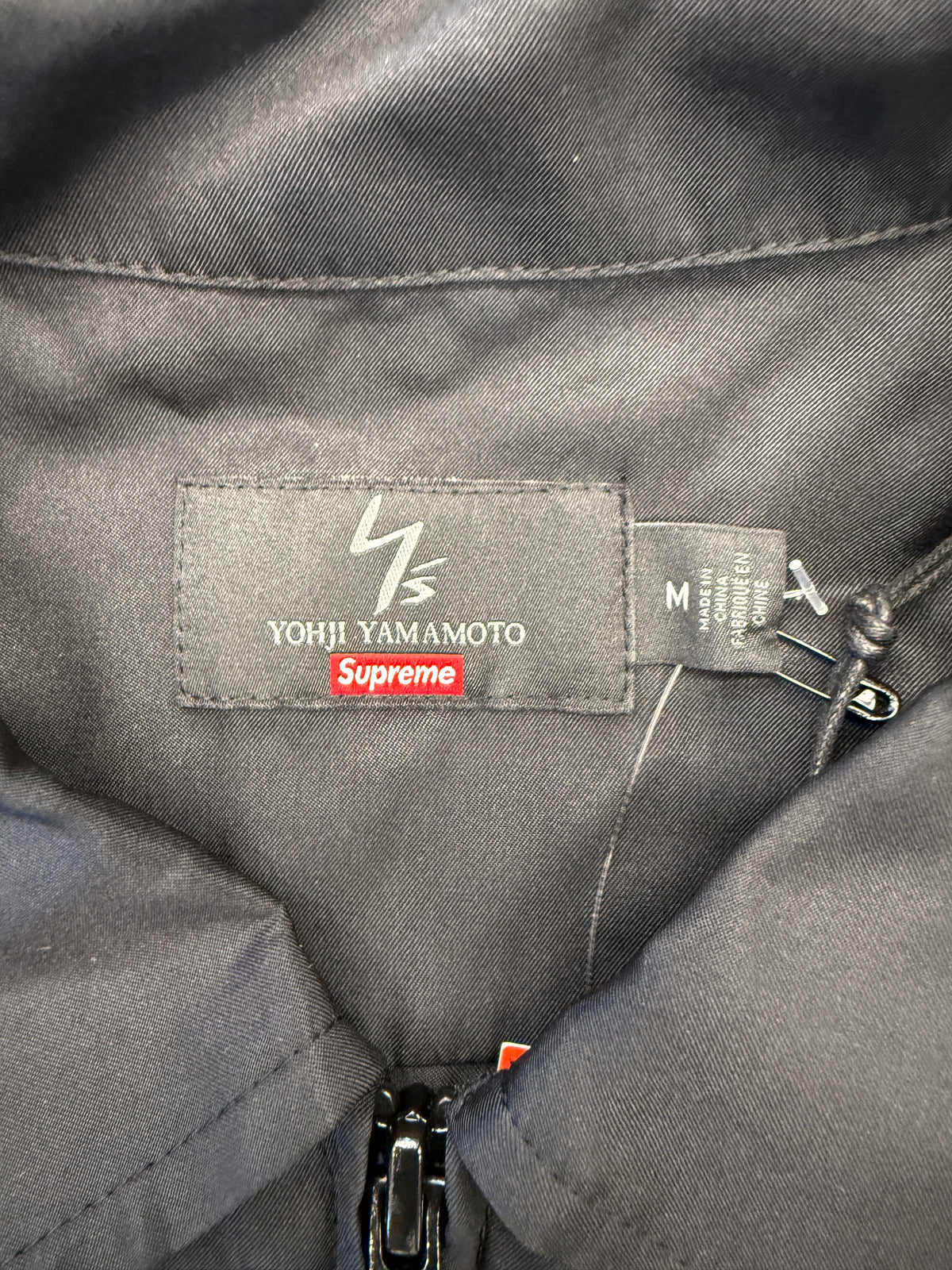 FW25 SUPREME Y'S BY YOHJI YAMAMOTO SILK ZIP UP S/S SHIRT