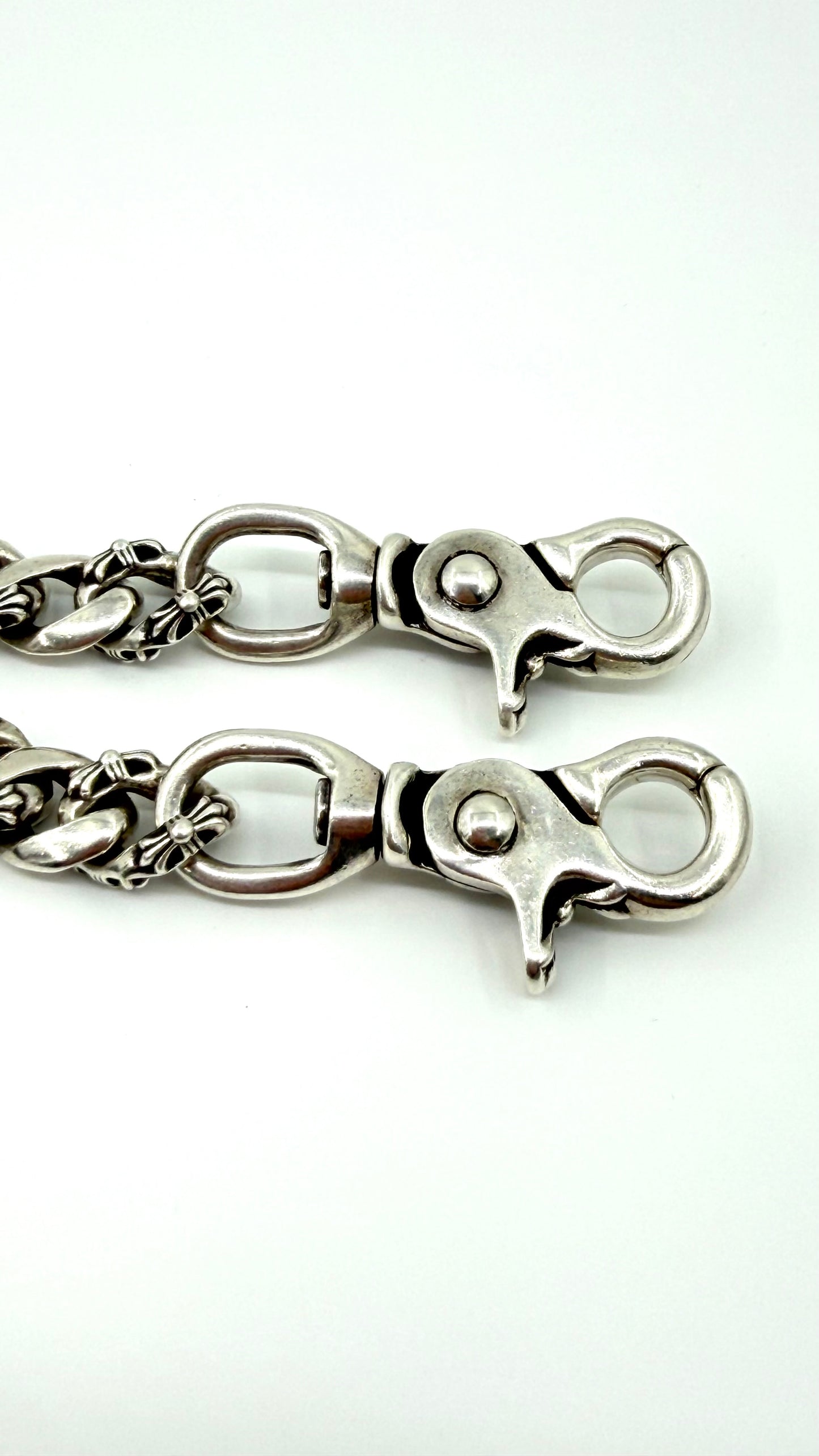 CHROME HEARTS EXTRA FANCY SILVER WALLET CHAIN (16 INCH)