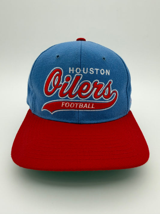 90'S TEAM NFL STARTER HOUSTON OILERS THROWBACK LOGO SNAPBACK HAT (STARTER TAG)