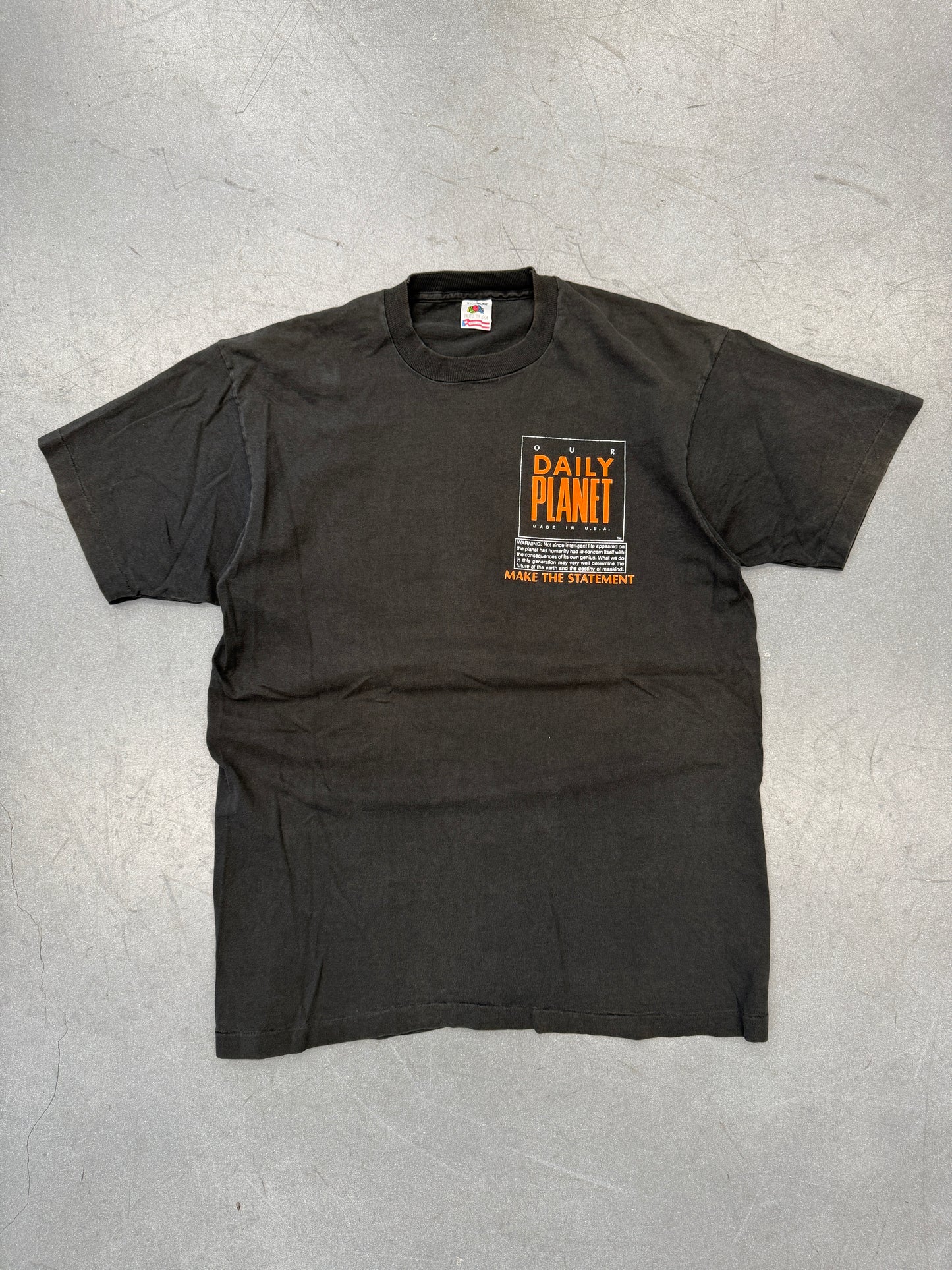 1991 OUR DAILY PLANET HANDLE WITH CARE TEE (FOTL TAG)