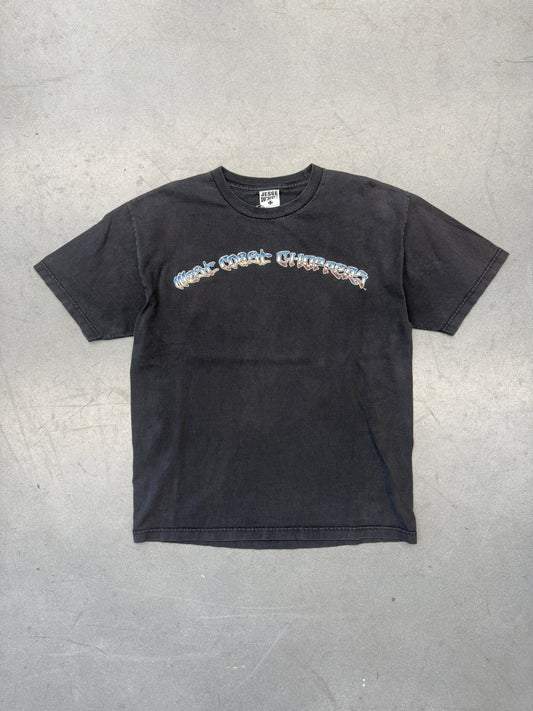 Y2K WEST COAST CHOPPERS CHROME BIKE SPELLOUT MULLET TEE (JESSE WHO? TAG)