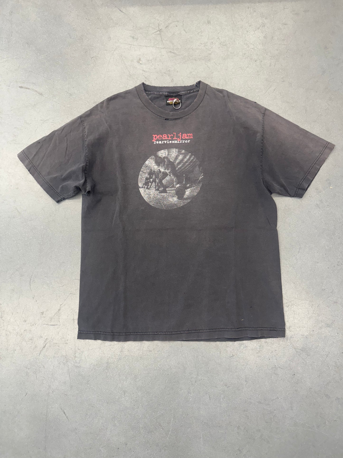 90S PEARL JAM REARVIEWMIRROR FADED AND DISTRESSED TEE (ARTIMONDE TAG)