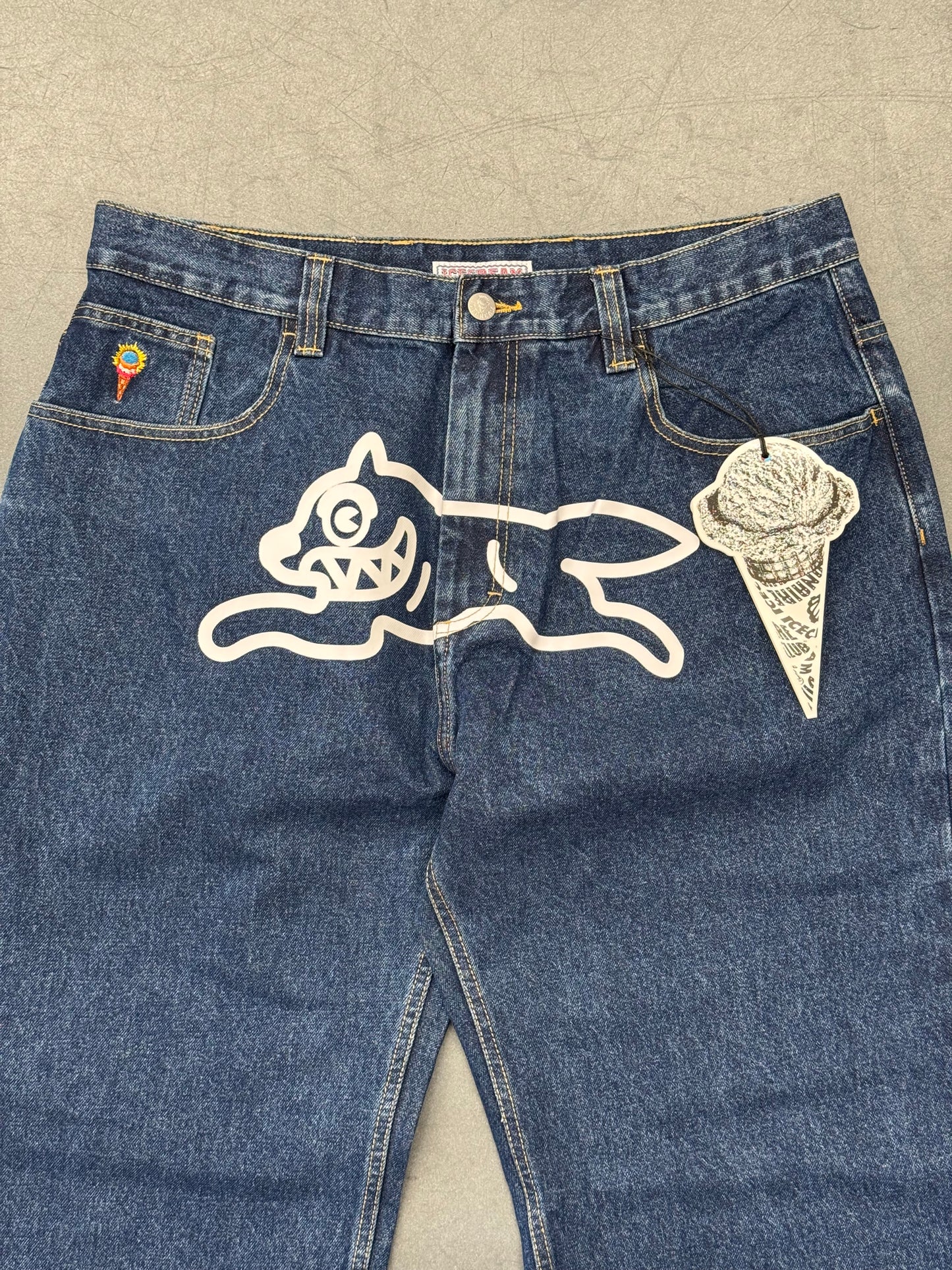 BILLIONAIRE BOYS CLUB RUNNING DOG DOUBLE SCOOP DENIM PANT