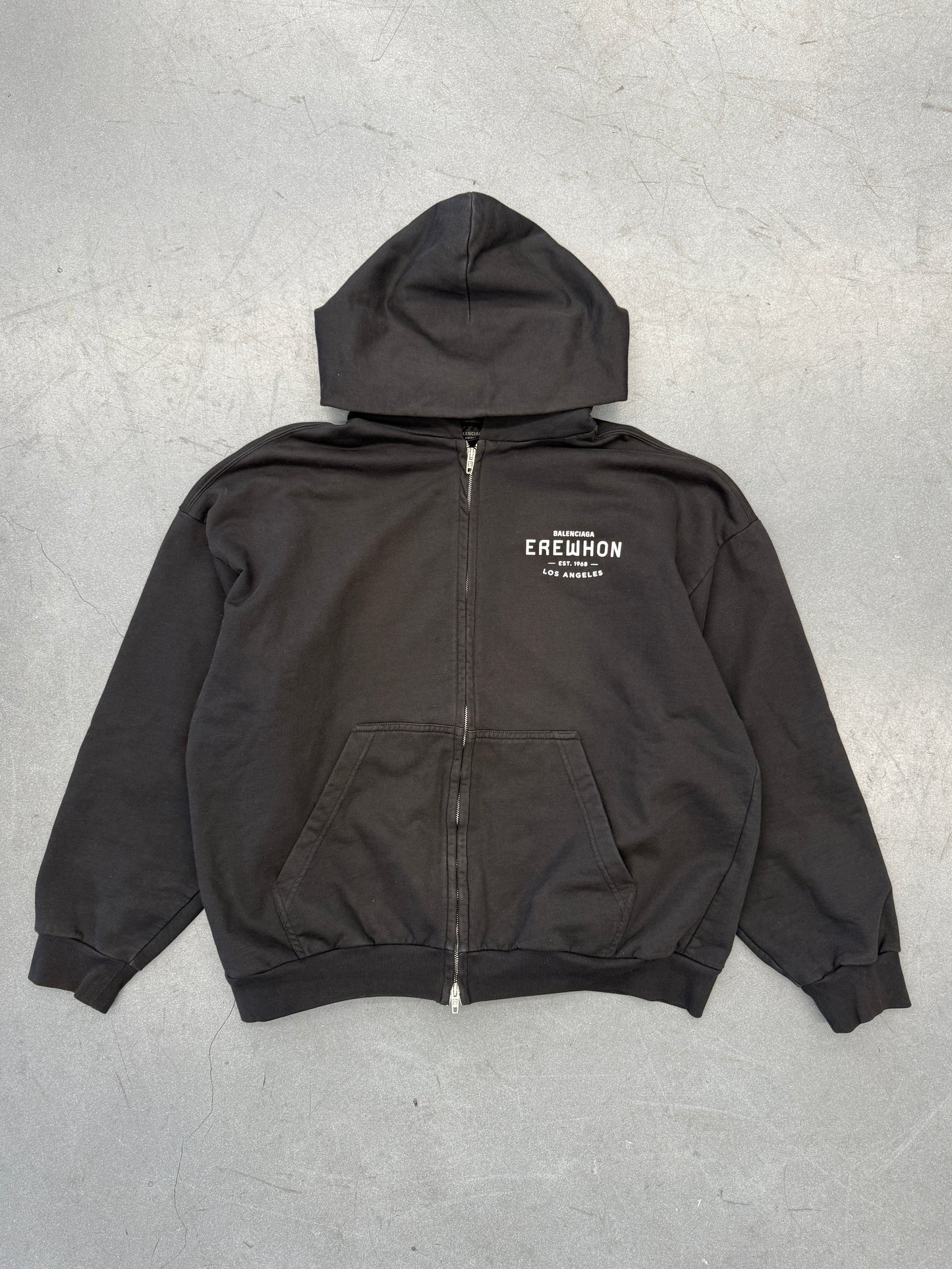FW24 BALENCIAGA X EREWHON LOS ANGELES ZIP-UP HOODIE MEDIUM FIT