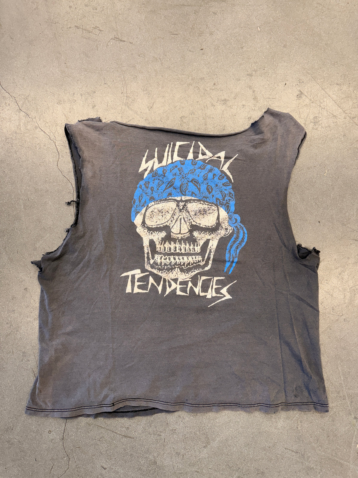 90S SUICIDAL TENDENCIES POSSESED DISTRESSED CUT-OFF SLEEVELESS TEE