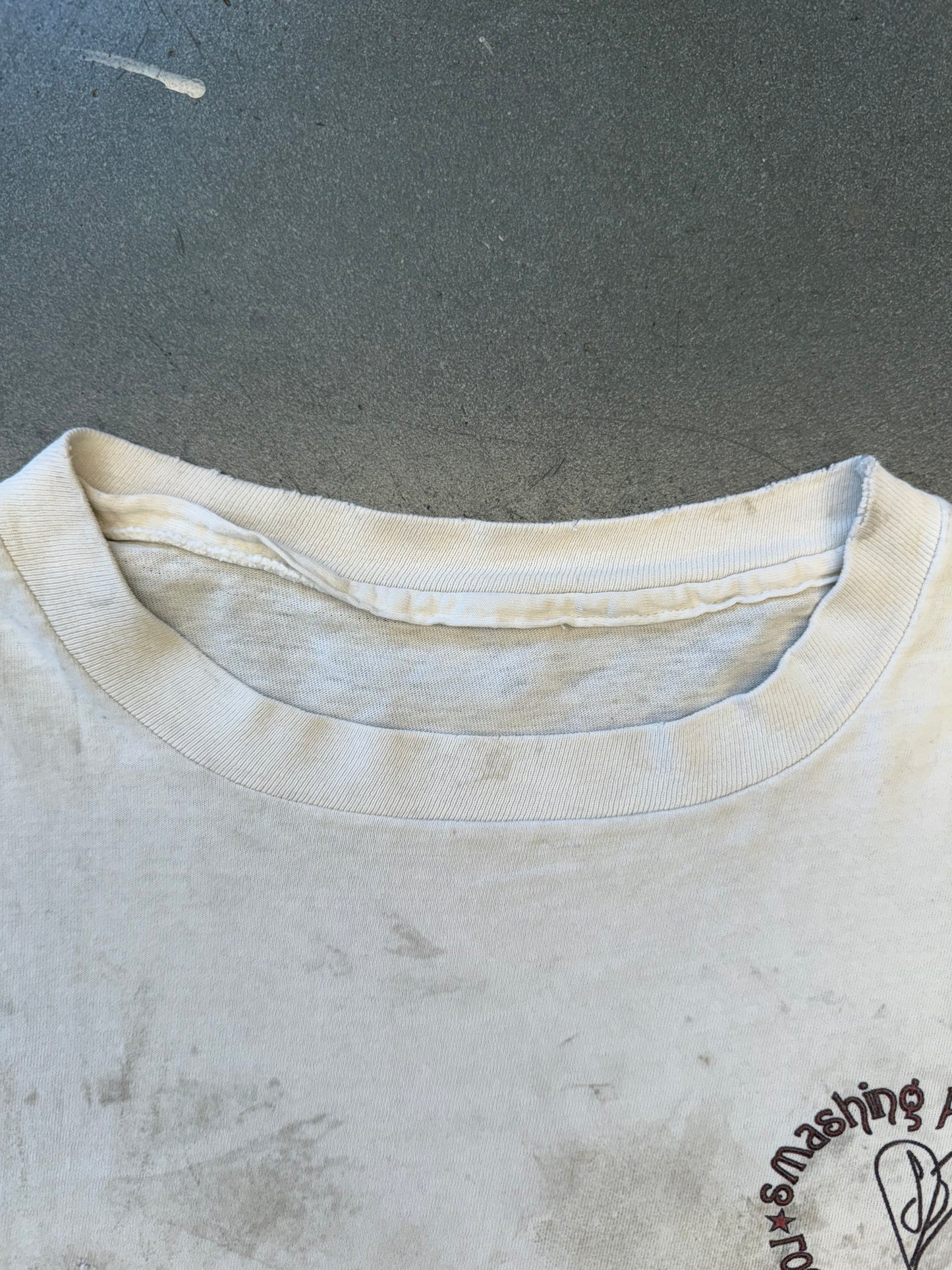1993 SMASHING PUMPKINS ROCK INVASION CREW POCKET HIT TEE (PULLED TAG)