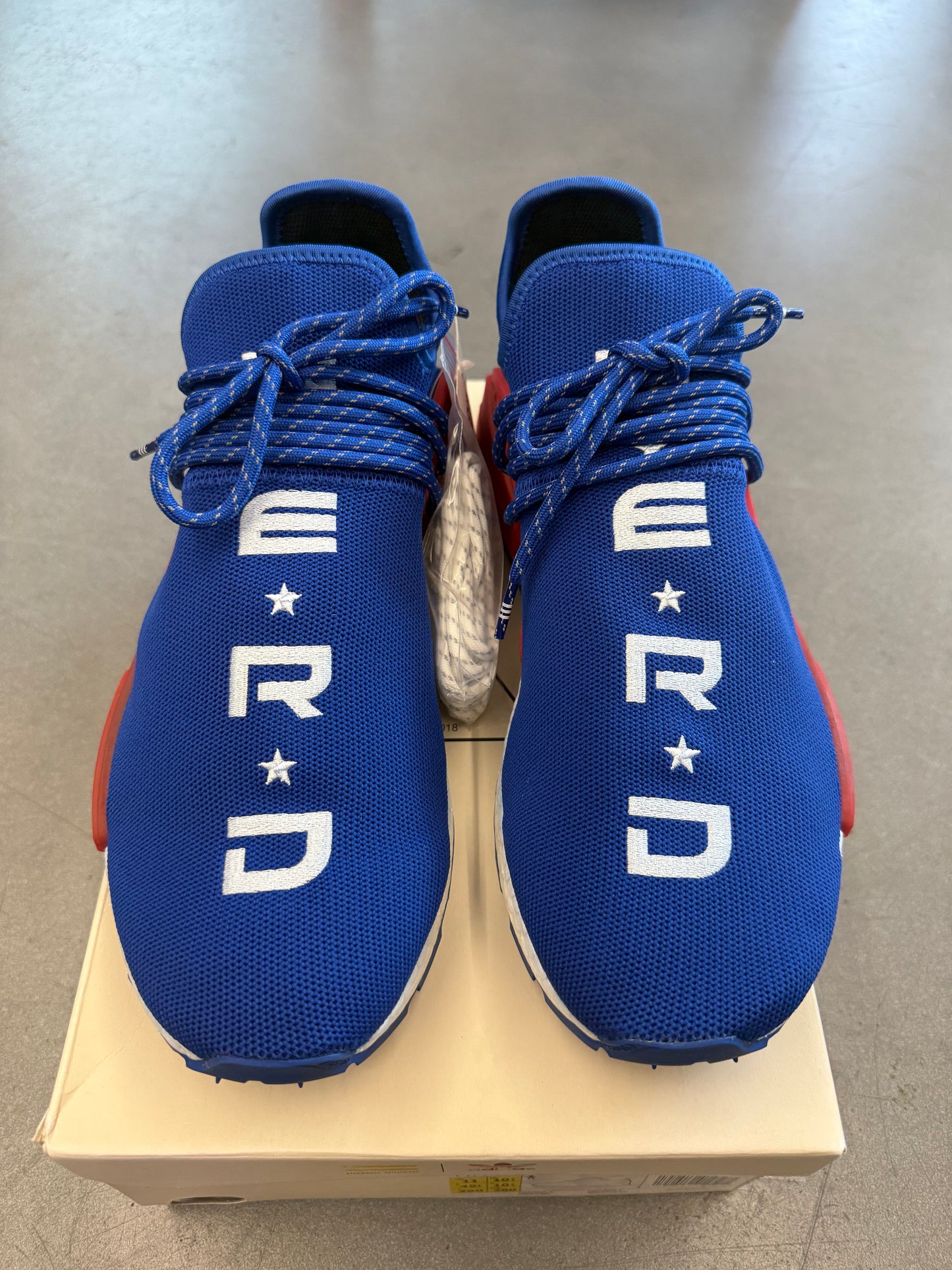 SIZE 11 ADIDAS NMD HU PHARRELL NERD BLUE  (BRAND NEW WITH BOX)