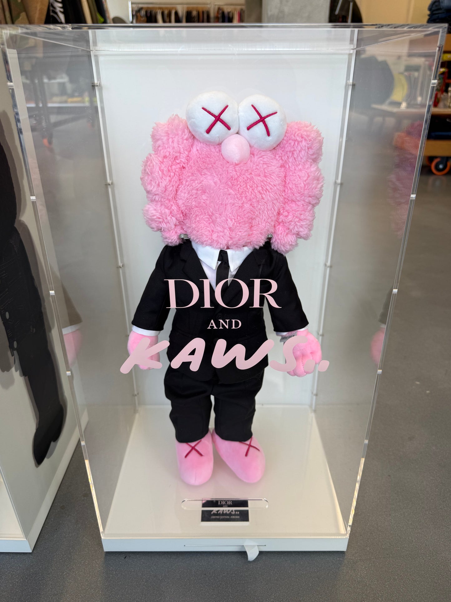 2019 KAWS BFF DIOR PLUSH SET OF 2 PINK #439 & BLACK #336