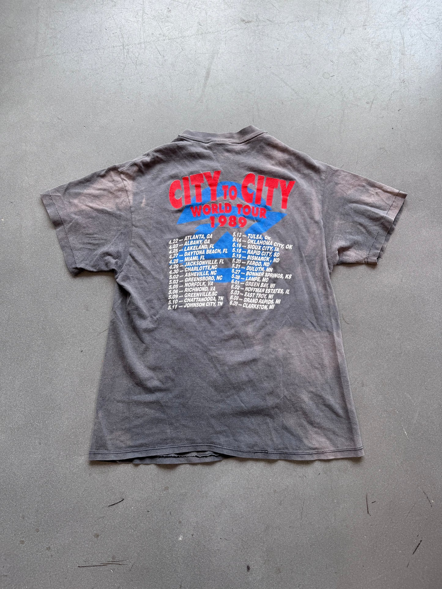 1989 RATT CITY TO CITY WORLD TOUR TEE (HANES TAG)