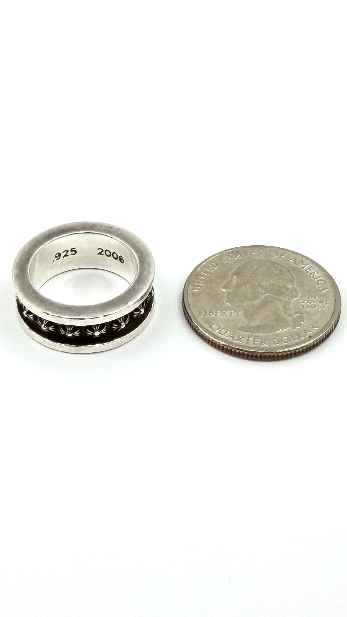 CHROME HEARTS MINI PLUS BEARING SILVER RING - 5