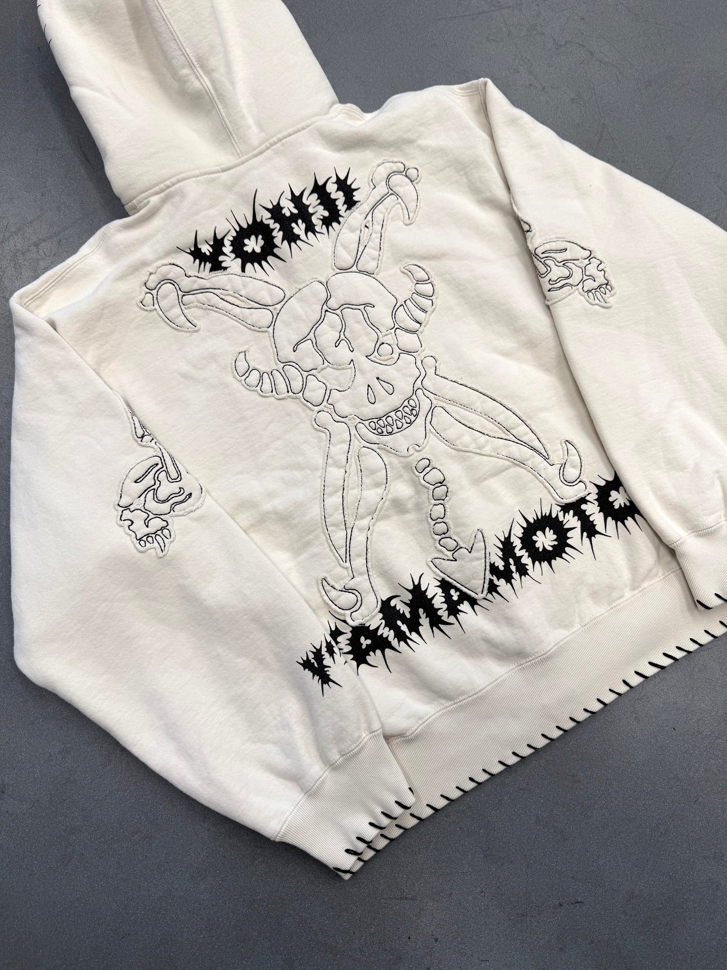 FW25 SUPREME X Y'S BY YOHJI YAMAMOTO ZIP UP HOODED SWEATSHIRT - WHITE (M)