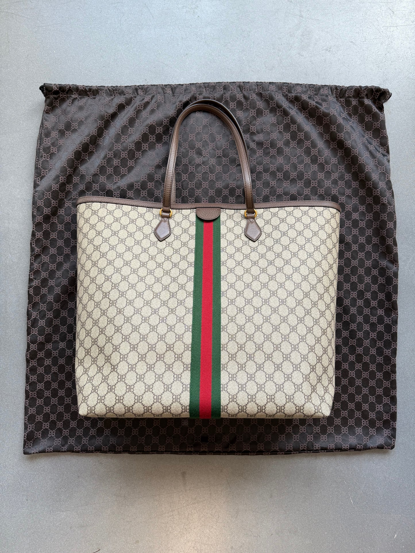 GUCCI X BALENCIAGA THE HACKER PROJECT GRAFFITI LARGE TOTE BAG (NEW WITH DUSTBAG) (TANIA)